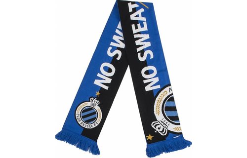 Supporterssjaal Club Brugge  blauw/zwart "No Sweat No Glory" Supporterssjaal Club Brugge  blauw/zwart "No Sweat No Glory"