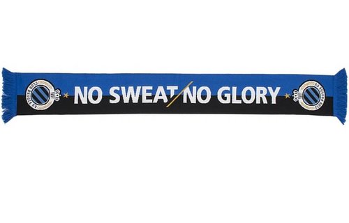 Supporterssjaal Club Brugge  blauw/zwart "No Sweat No Glory" Supporterssjaal Club Brugge  blauw/zwart "No Sweat No Glory"