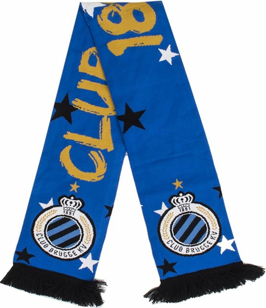 Supporterssjaal Club Brugge  "1891"  Gold Supporterssjaal Club Brugge  "1891"  Gold