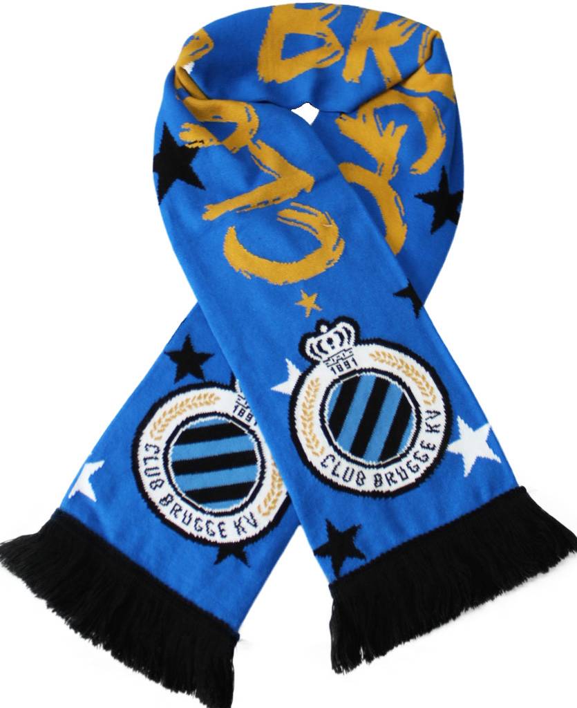 Supporterssjaal Club Brugge  "1891"  Gold Supporterssjaal Club Brugge  "1891"  Gold