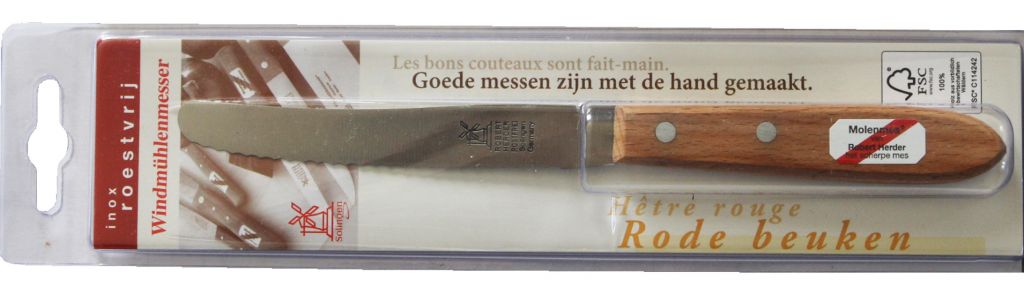 Robert Herder  "Tafelmes breed"  Beukenhout  RVS