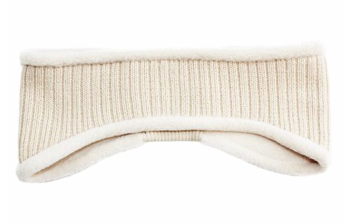 Haarband gebreid Ecru met fleece Haarband gebreid Ecru met fleece