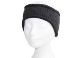 Haarband gebreid Grijs  met fleece