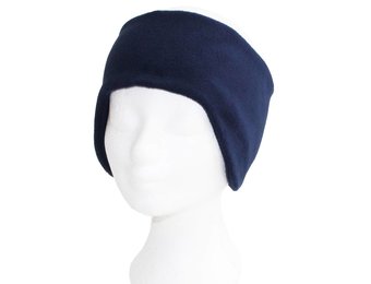 Haarband Fleece breed  Navy Blauw