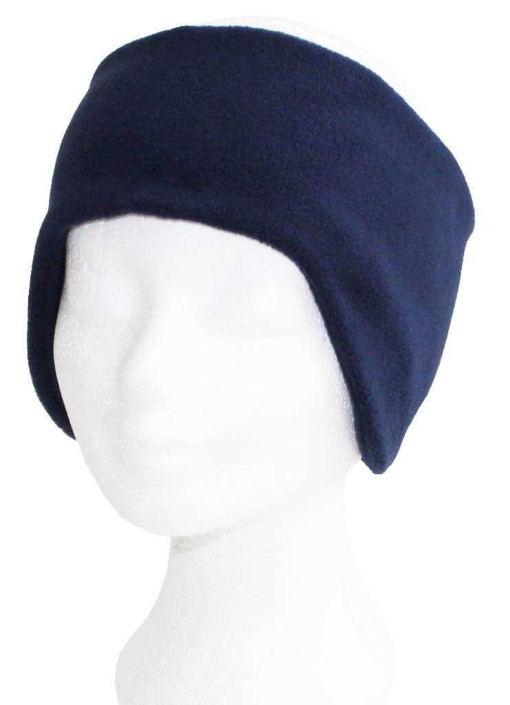 Haarband Fleece breed  Navy Blauw
