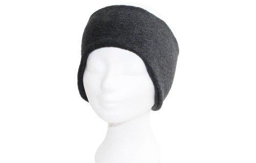 Haarband Fleece breed  Grijs