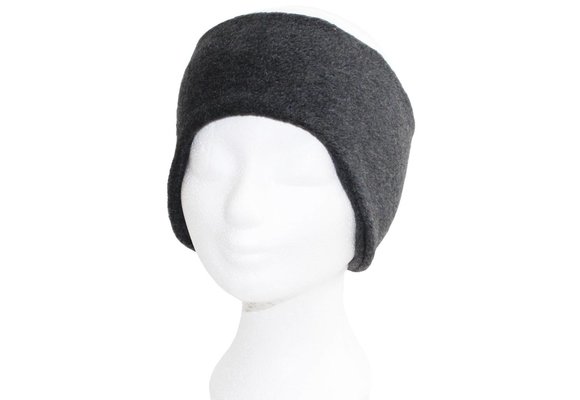 Haarband Fleece breed  Grijs