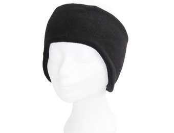 Haarband Fleece breed  Zwart