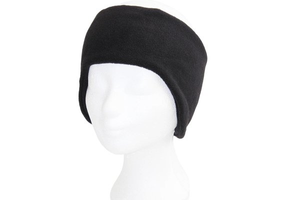 Haarband Fleece breed  Zwart