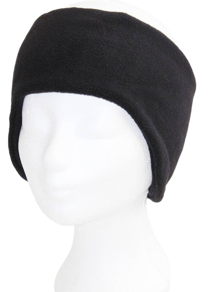 Haarband Fleece breed  Zwart