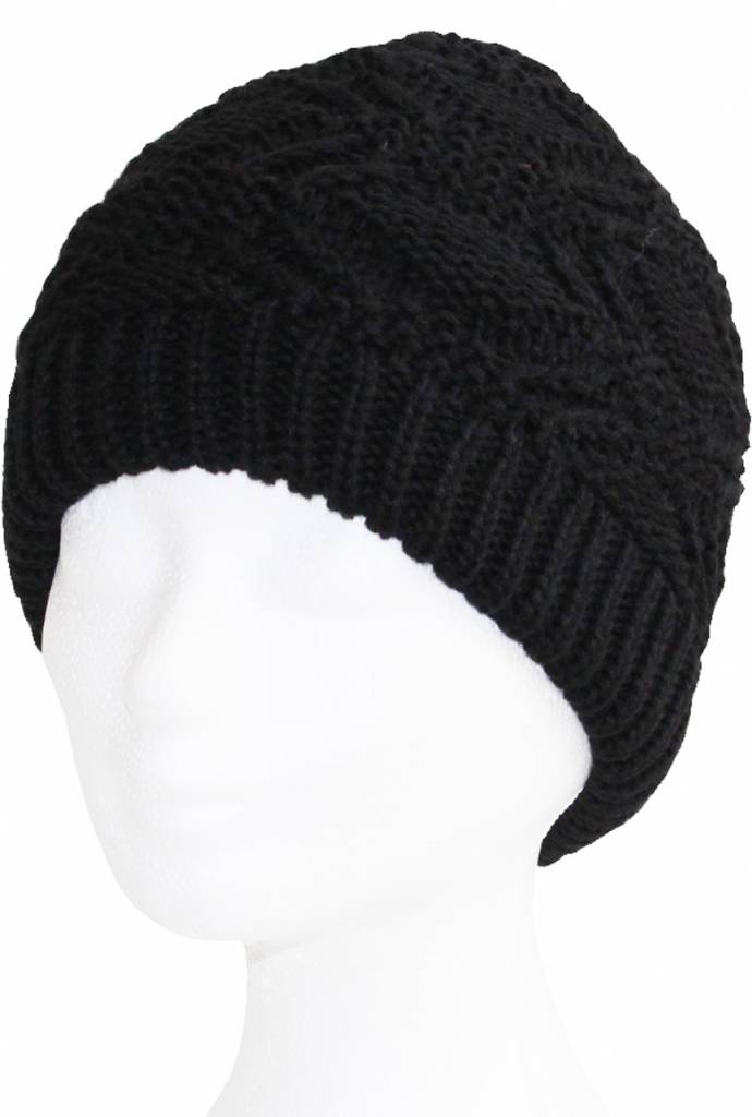 Gebreide Dames Muts  acrylic/wool