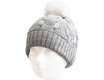 Dames Muts pompon fur / Cable