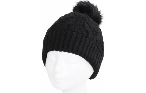 Dames Muts pompon fur / Cable