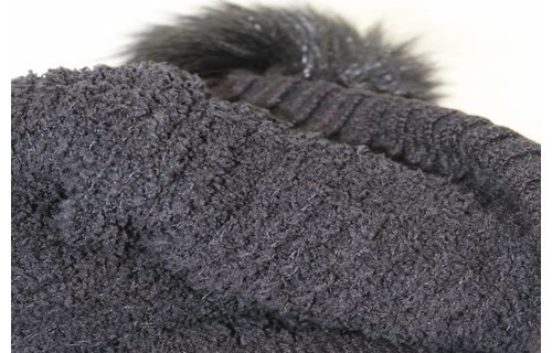 Dames Muts pompon fur / Cable