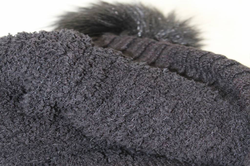 Dames Muts pompon fur / Cable