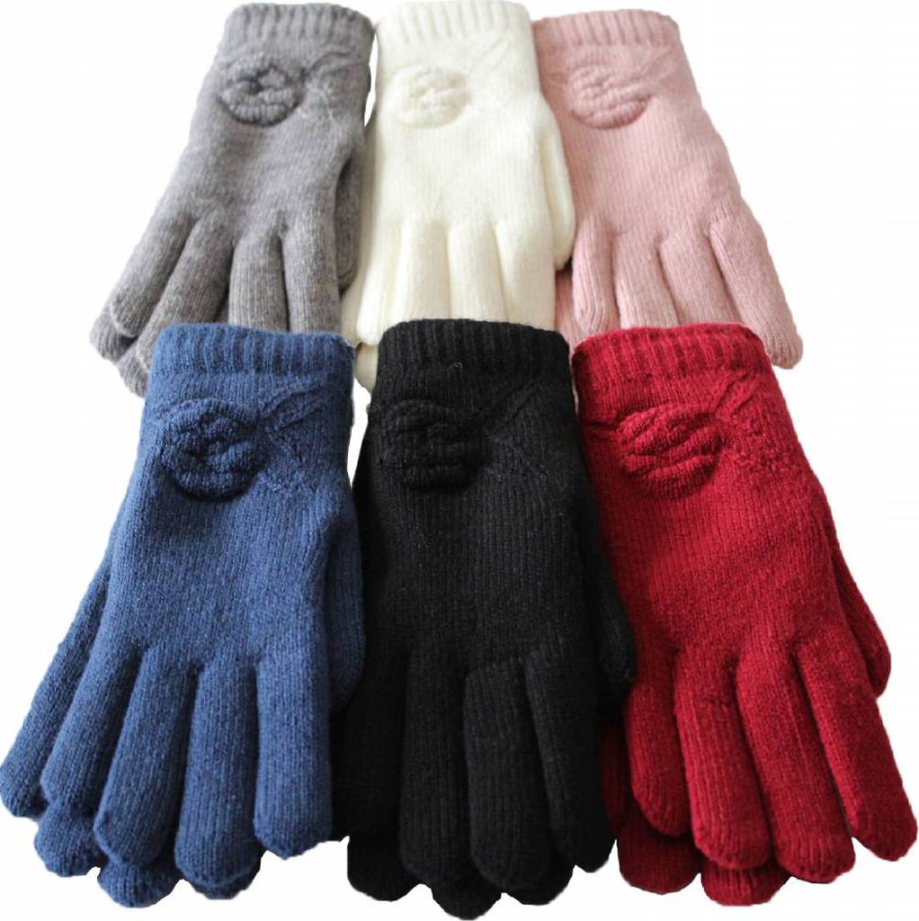 Handschoenen Dames met Bloem Verschillende Kleuren Handschoenen Dames met Bloem Verschillende Kleuren
