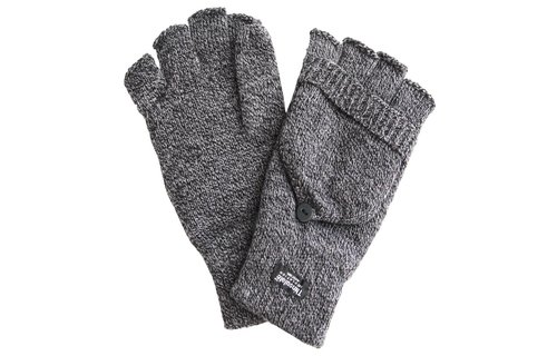Thinsulate Handschoen zonder vingers met flap  Grijs