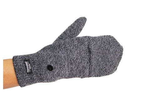 Thinsulate Handschoen zonder vingers met flap  Grijs