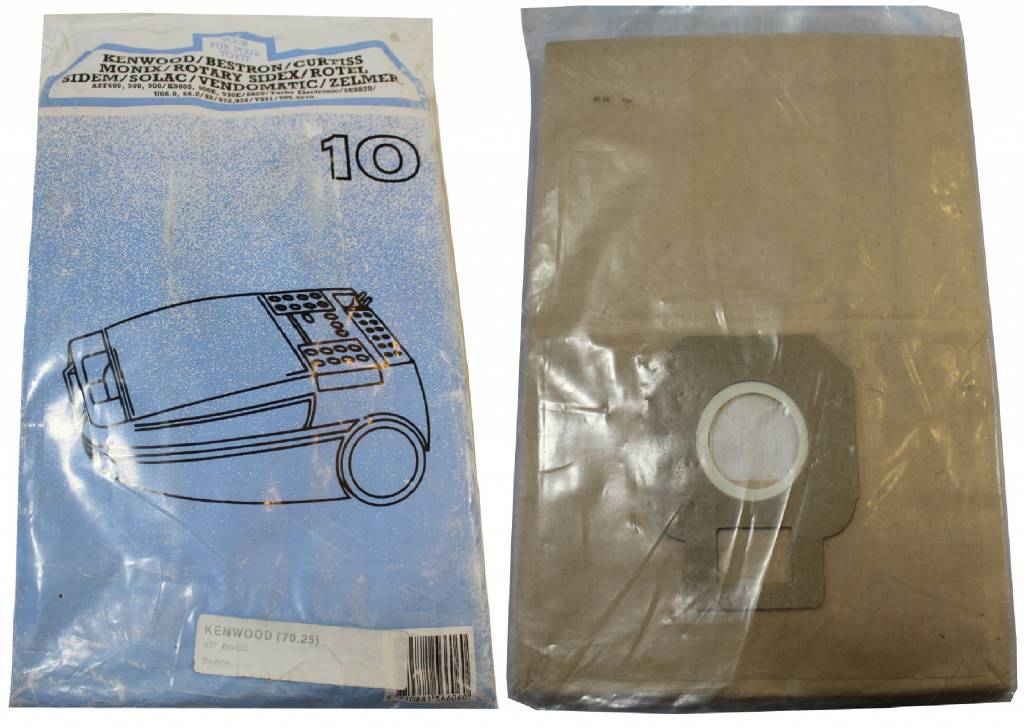 Kenwood AST 400-500 / Bestron / Rotel / Curtiss / Monix / Rotary Sidex Stofzuigerzakken