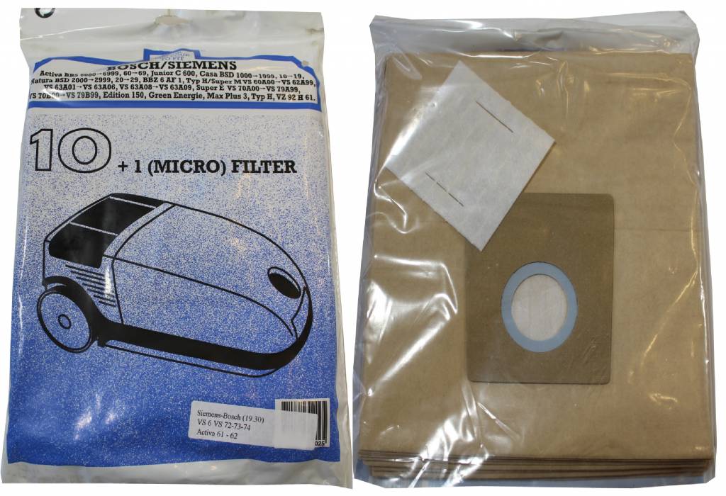 Bosch / Siemens Activa BBS 6000 - 6999 Stofzuigerzakken Bosch / Siemens Activa BBS 6000 - 6999 Stofzuigerzakken