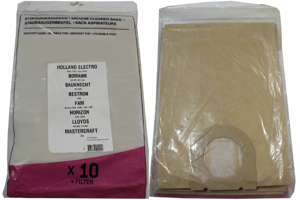 Holland Electro Birdy / Bauknecht / Bestron / Fam / Horizon Stofzuigerzakken Holland Electro Birdy / Bauknecht / Bestron / Fam / Horizon Stofzuigerzakken