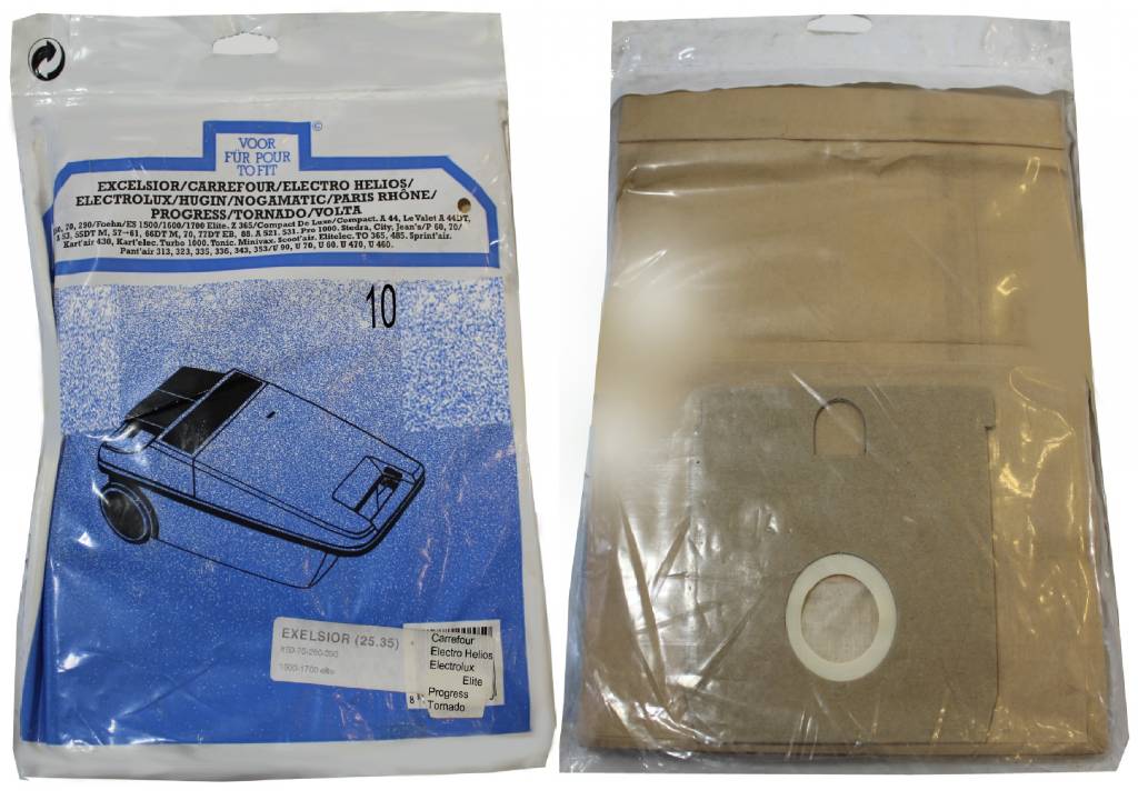 Electrolux Z 60 - 70 / 1600 Elite / Excelsior / Progress / Tornado Stofzuigerzakken Electrolux Z 60 - 70 / 1600 Elite / Excelsior / Progress / Tornado Stofzuigerzakken