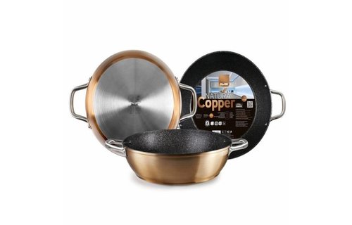 Stoofpan  Natura Koper  28 cm. met 2 Handvaten