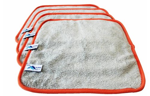 Nano Doek 30 x 30 cm.  Grijs - Oranje  ( 4 stuks )