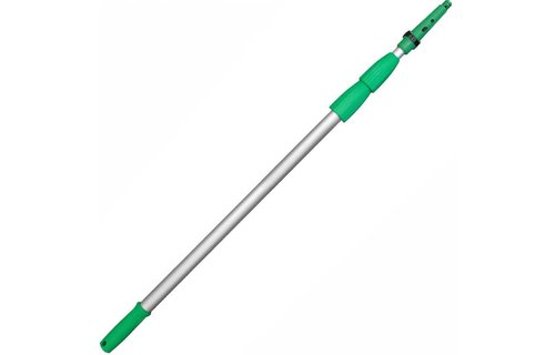 Telescoopsteel  3,75 m  + borstel  + knie + waterslang