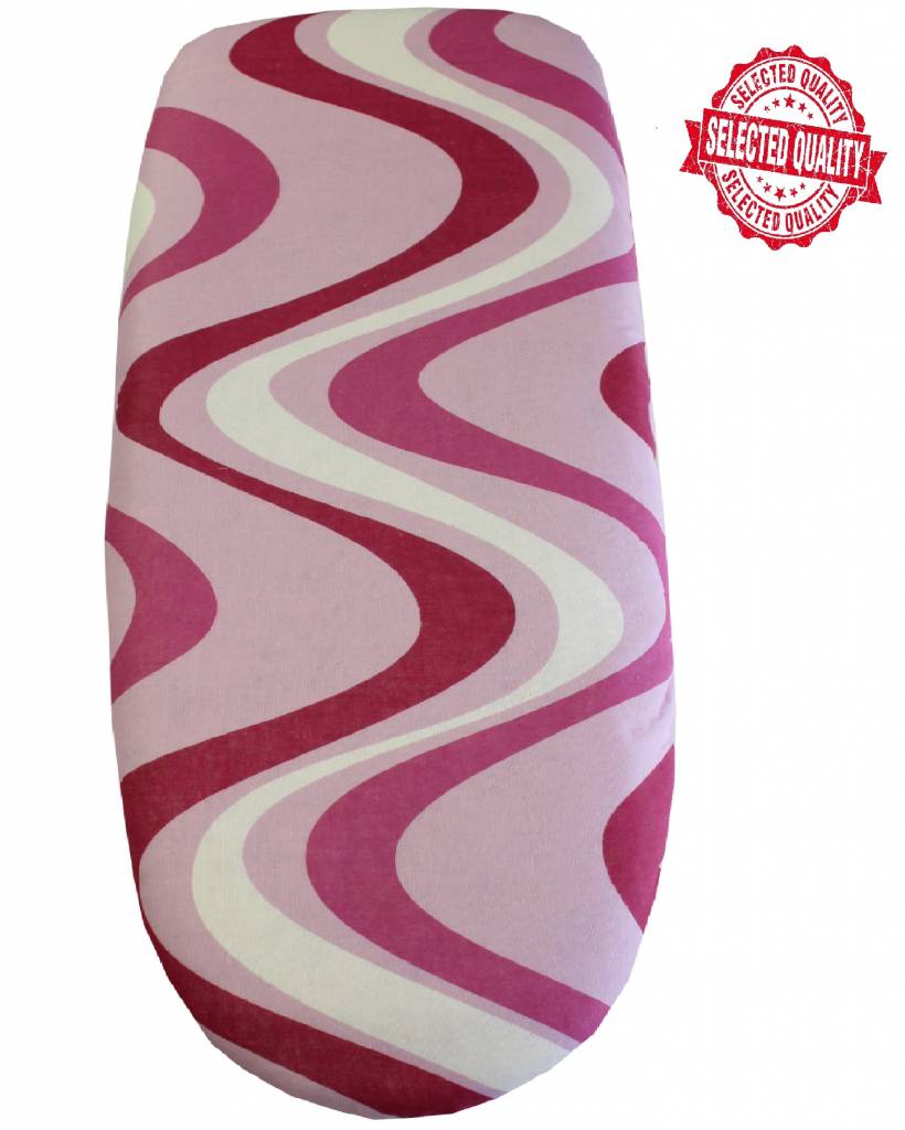 Strijkplankovertrek Universeel 150 X 60 cm. Roos / modern wave des.