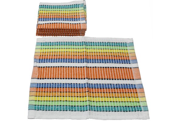 Schoteldoek 35 x 35 cm.  gekleurd katoen (6 stuks)