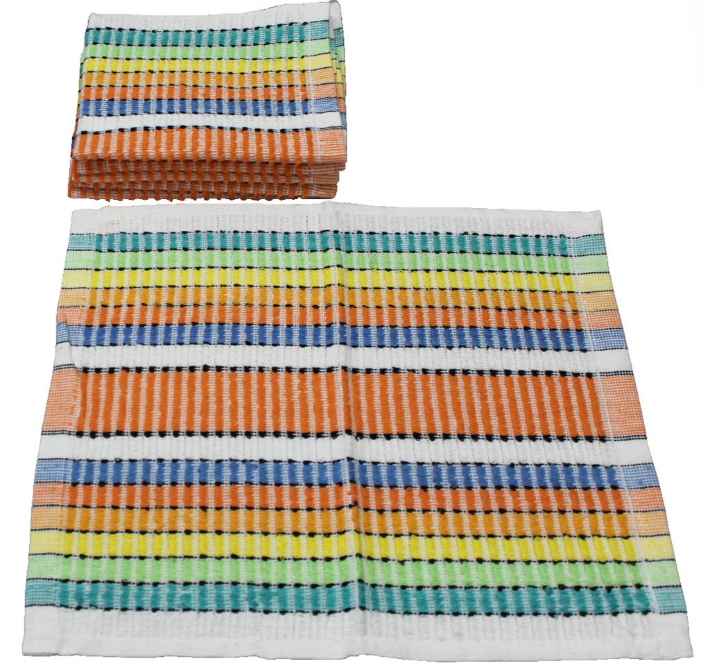 Schoteldoek 35 x 35 cm.  gekleurd katoen (6 stuks)