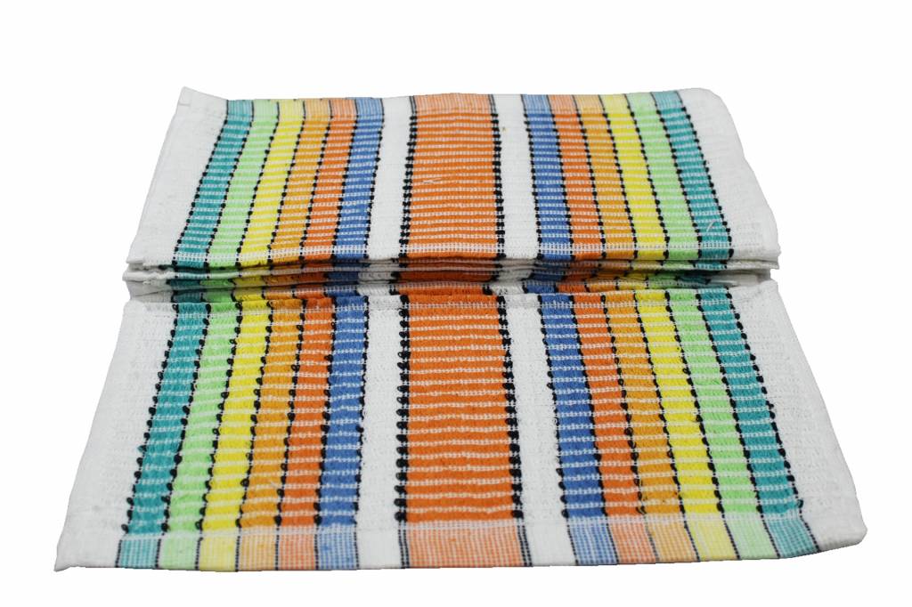 Schoteldoek 35 x 35 cm.  gekleurd katoen (6 stuks)