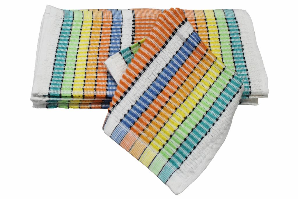 Schoteldoek 35 x 35 cm.  gekleurd katoen (6 stuks)