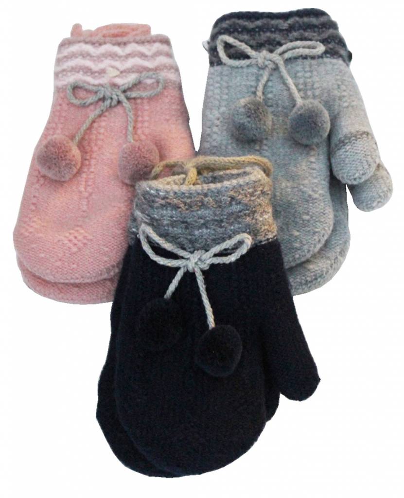 Kinderwantjes met pompons Kinderwantjes met pompons