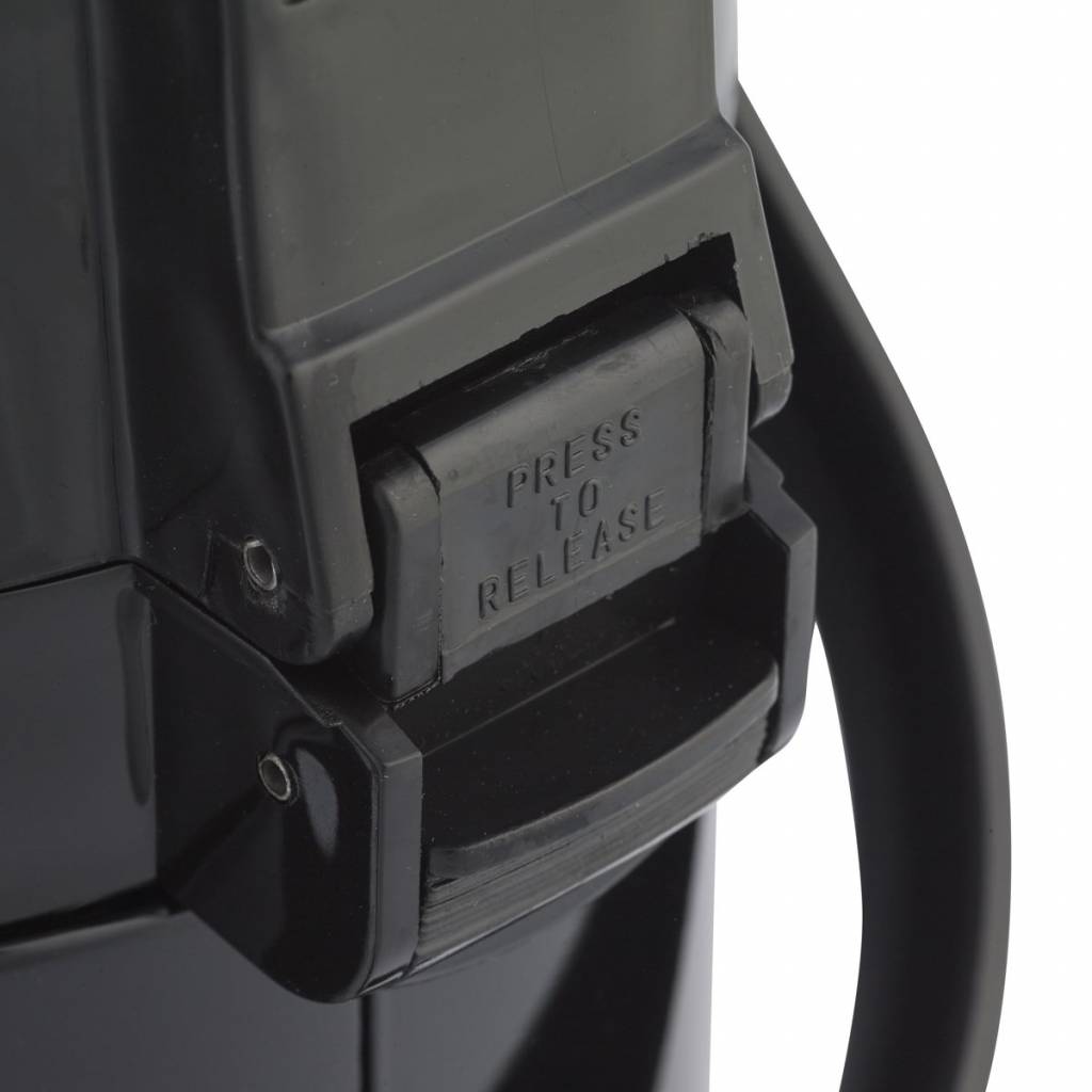 Pompthermos 1,3 L.  Zwart met Hendel