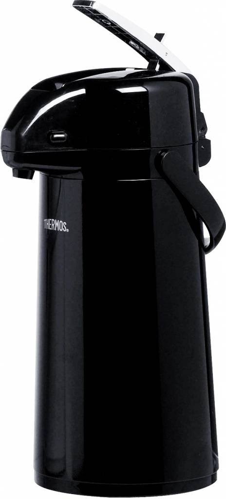 Pompthermos 1,9 L.  Zwart met Hendel