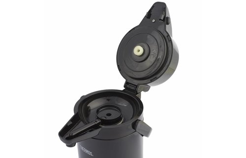 Pompthermos 1,9 L.  Zwart met Hendel