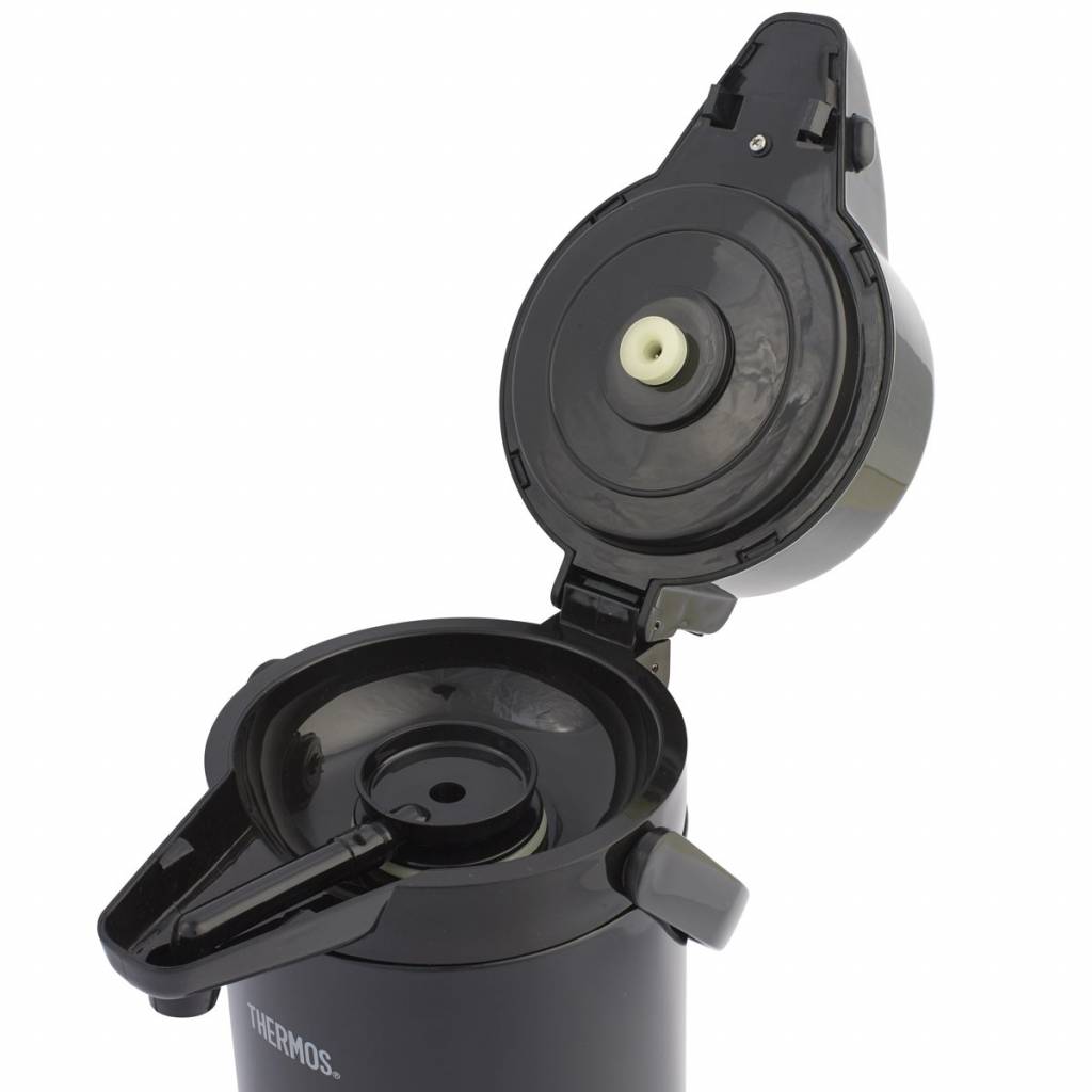 Pompthermos 1,9 L.  Zwart met Hendel Pompthermos 1,9 L.  Zwart met Hendel