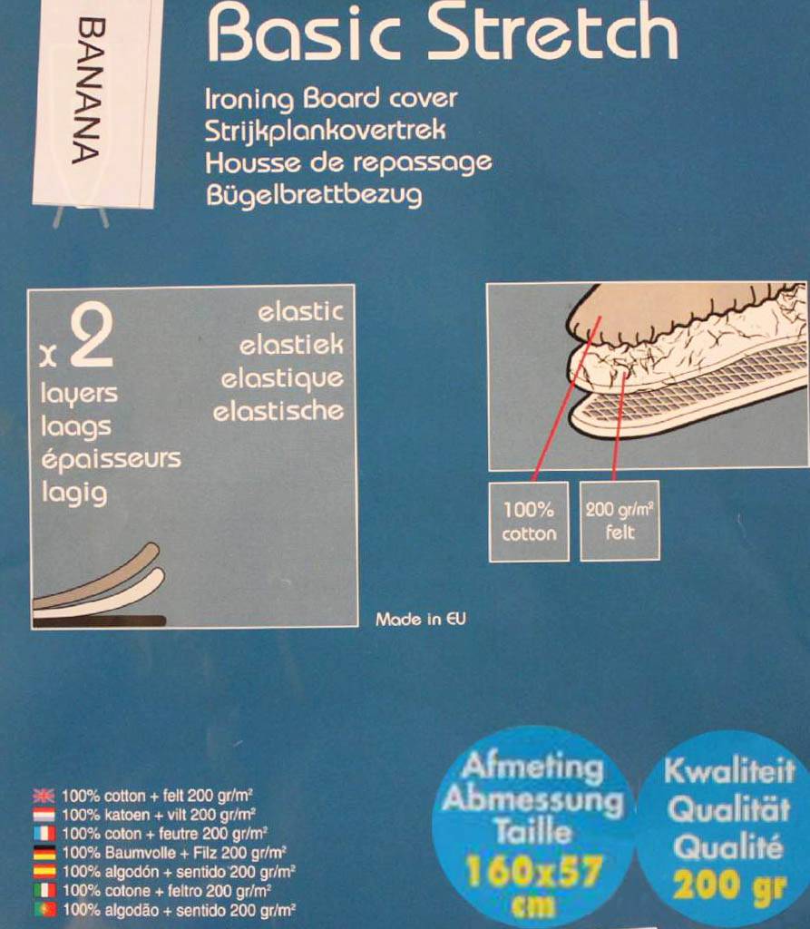 Strijkplankovertrek Banaan - Blauw Open flower