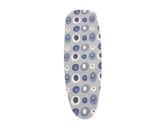 Mouwplankovertrek 59 cm x 21 cm  Blauw/wit balls