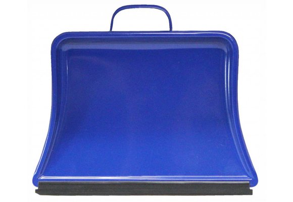 Vuilblik metaal  Blauw 30 cm.   met Beugelgreep