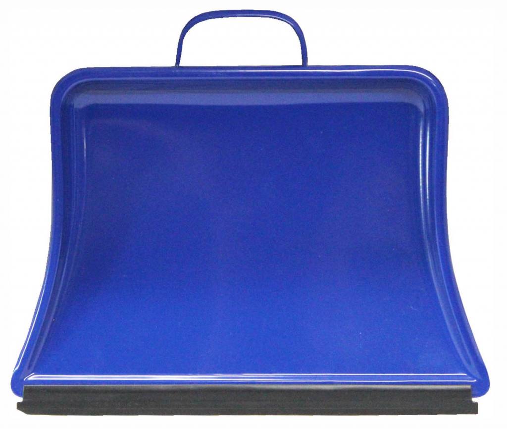 Vuilblik metaal  Blauw 30 cm.   met Beugelgreep