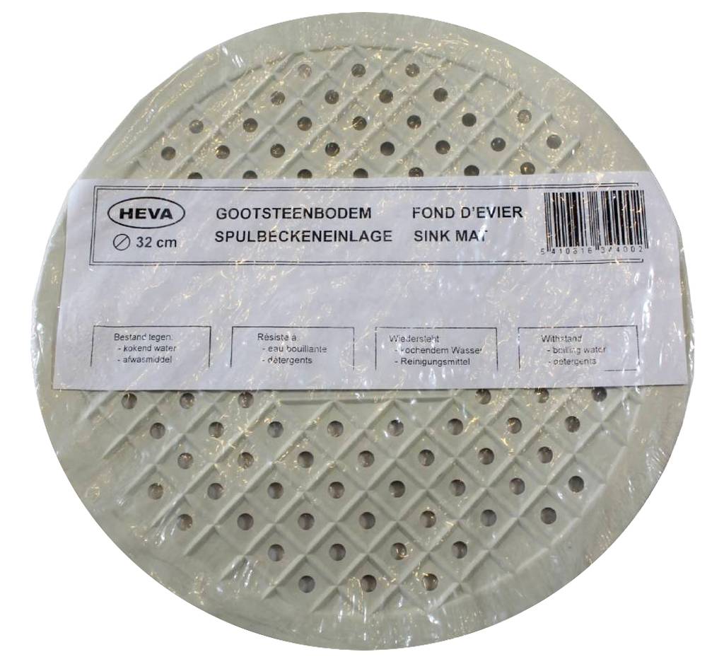 Rubber Gootsteenmat rond Ø 32 cm. Rubber Gootsteenmat rond Ø 32 cm.