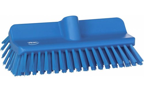 Hoekschrobborstel medium Hard 26 cm.  Blauw