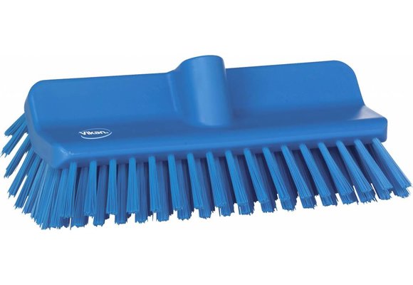 Hoekschrobborstel medium Hard 26 cm.  Blauw
