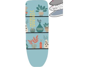 Strijkplankhoes 2 laags met elastiek C - Turquoise decoratie