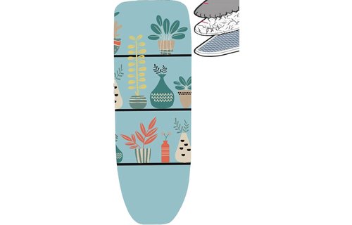 Strijkplankhoes 2 laags met elastiek C - Turquoise decoratie