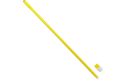 Glasfiber steel met schroefdraad - 140 cm - Geel