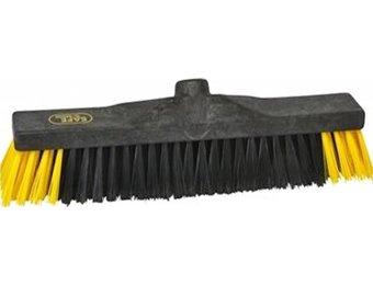 Zaalveger / Werkplaatsbezem industrie - 40 cm - Zwart/Geel